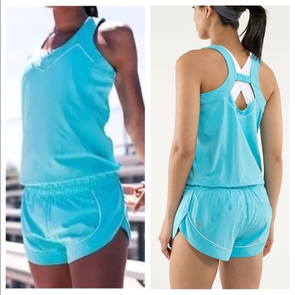 lululemon athletica Tops - Lululemon Speedy Runsie—aqua blue